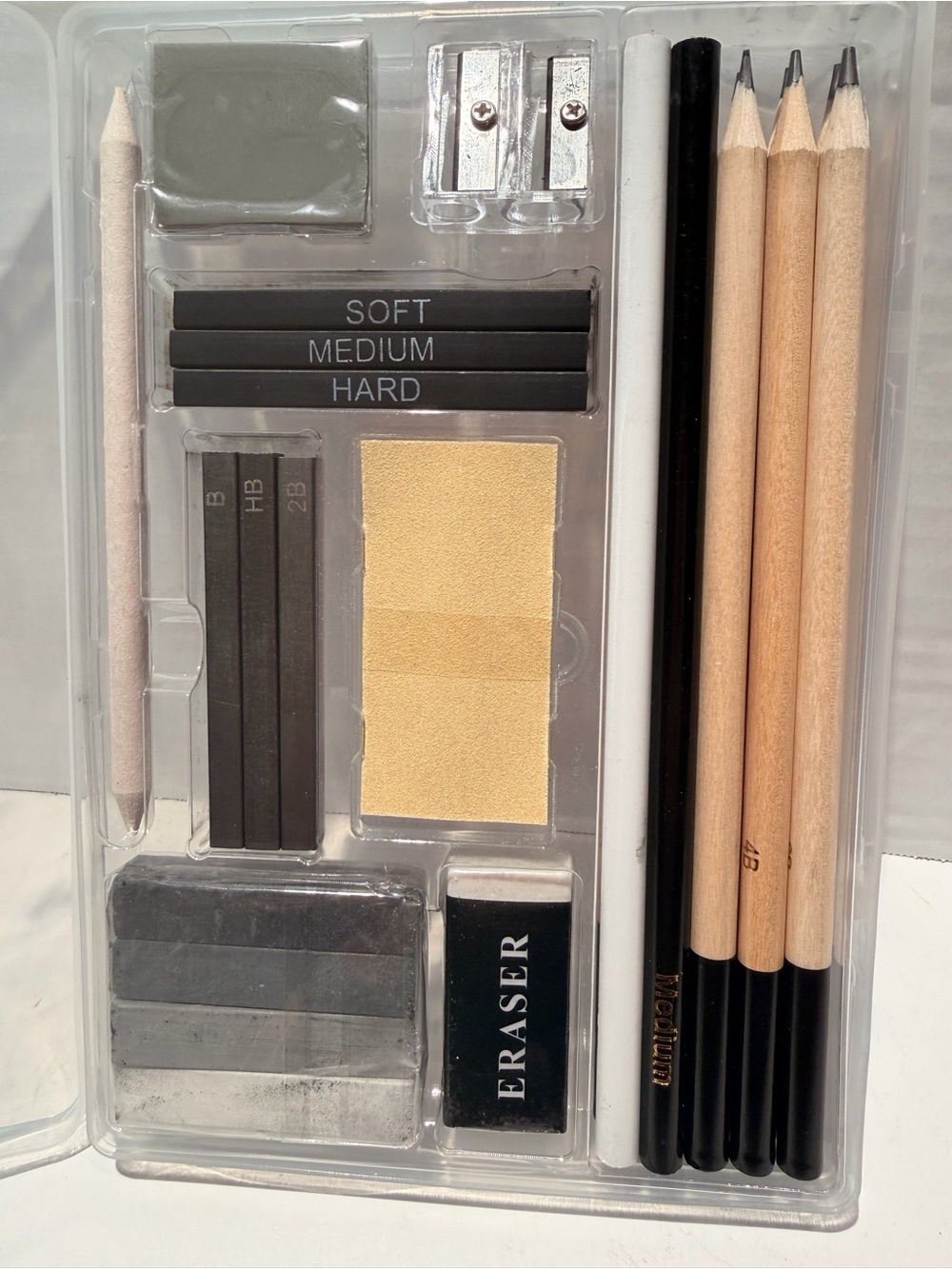 Graphite Sketching Set - Black & Natural Pencils